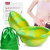 KBIBCK 2 Pezzi Disco Mestruale, Coppetta Mestruale in Silicone, Dischi Periodici Riutilizzabili per Donne Sport, Nuoto e Intimità Attive (Taglia S+L)