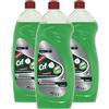 Diversey Cif Powered by Svelto | Detergente Manuale Piatti Profumo di Limone, 3 x 1L (3 Litri), Pro Formula, Elevato Potere Sgrassante contro Unto ed Incrostazioni - Efficace anche in Acqua Fredda