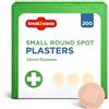 SOL Confezione da 200 cerotti rotondi piccoli, 2,5 cm, tessuto ipoallergenico e impermeabile, per bambini o pelli sensibili. Kit di pronto soccorso forte e lavabile, ricarica per catering piccoli