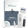 vitocare Test Carenza di Ferro Ferritina - 2 Autotest del Sangue da Casa - Kit CE IVD con Lancette e Lettura Facile - vitocare