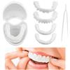 Frenzify Dente Provvisorio 1 Paio Faccette Dentali Istantanee Denti Finti Cosmetici, Dentiera Finta Naturale Superiore Inferiore Protesi A Sorriso Perfetti Per Uomini E Donne