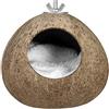 balacoo Guscio di Cocco Casetta per Uccelli- Guscio di Cocco Naturale Nido di Uccello Capanna Gabbia Allevamento per Pappagallini Pappagallini Parrocchetto