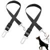 CEJAS 2 Cinture Sicurezza Cani Auto, Cintura Sicurezza Cani, Guinzaglio Retrattile per Cani, Nero, 2.5CM x 50-70CM, Nylon Sintetico e Lega, per Cani di Taglia Media e Grande