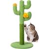 DASHIELL Tiragraffi Per Gatti - 60 Cm Albero Tiragraffi Per Gatti A Forma Di Cactus, Tiragraffi Gatto In Corda Di Sisal Naturale, Albero Rampicante Per Gatti Con Tirgraffi, Giocattolo Per Gatti Da Interni