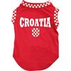 Petitebelle Croazia & Flag Puppy Dog Shirt (Rosso, Medio)