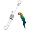 GOTOTOP Anello del piede del pappagallo, anello di supporto del ciclo del piede dell'uccello Anello della caviglia in lega di acciaio inossidabile della catena del piede per la formazione di animali domestici