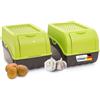 Novaliv Contenitore per patata, 2 pezzi, 5 l, verde, per verdure, impilabile