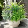 SOMYTING 12 piante artificiali, erba, piante artificiali come piante da balcone artificiali, cespugli, arbusti, piante verdi per terrazze, giardino, veranda, pianta in plastica resistente alle