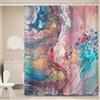 Ttincceer 180x200cm Set di Tende da Doccia in marmo Rosa Blu Ombre Tende da Doccia di Lusso Astratto Moderno Bagno Arte Tenda da Bagno Impermeabile