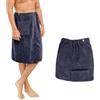 Vexaflow Kilt da Sauna Uomo, per Doccia, Sauna, Palestra, Spiaggia e Viaggi, Asciugamano Regolabile in Microfibra Ultra Assorbente con Bottoni a Pressione e Tasca, 70x140 cm
