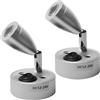 Behogan 2 lampade da lettura a LED da 12 V, 59 x 96 mm, lampada da lettura a parete in alluminio, lampada da parete con interruttore, illuminazione interna a LED per barca, camper furgone, roulotte, luce