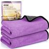 Airlab XXL Panno Microfibra Asciugatura Auto Moto Professionale 90x60 CM, 500GSM Asciugamani Assorbenti Senza Aloni Rapido Lavaggio Catturapolvere Lucidatura, Panni Stracci Pulizia Cucina Bagno Vetri