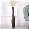 Leewadee Vaso Marrone Decorativo Per Fiori O Pampas Da Interno Da Terra, Alto 65 cm, Resina