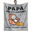 SDOES Regalo Papà, Regalo Festa del Papà, Regali Papa Compleanno Coperta, Regali per Papa da Figlia e Figlio 130 x 150 cm