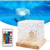 BORDEAG Onda Lamp, 16 colori, lampada a onde d'acqua, cubo LED Wave, lampada 3D Aurora Ripple con telecomando, con base in legno, per camera da letto, feste