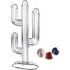 IlGruppone Porta Capsule Caffè in Metallo - Supporto Cialde Verticale Salvaspazio (20/30/36/40/52 Capsule) Organizzatore Caffè - Design Moderno e Girevole - Compatibile Tipo Nespresso - Cactus-52Capsule