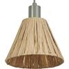 Osram Lampadario a sospensione Decor Raffia verde-marrone in rafia e metallo, E27, diametro 200 mm, paralume in materiale riciclato, sostenibile grazie alla sorgente luminosa sostituibile, facile da