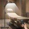 CGBE Lampada Extension Ciglia da Terra: Ultra-Larga Pieghevole Lampada Ciglia con Testa Rotabile a 360° - Base Mobile - Altezza Regolabili - Luce Estetista con Porta Cellulare per Ciglia/Tatuaggi
