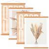 Benjia - Set di 4 cornici magnetiche per poster in legno di teak, 21 cm, confezione da 4