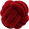 Generic Cuscino a sfera di nodo, cuscino per palla annodata, cuscino per divano in morbido peluche, cuscino a fiocco intrecciato a mano, cuscino decorativo per divano, letto, 20 x 20 cm (Bordeaux)