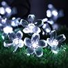KINGCOO Catena Luminosa Stringa Luci Fiore Solare Esterna,Impermeabile 21ft 50LED Fiore di Pesca Ciliegio Luci di Stringa Solare Fata per Case Giardini Decorazioni Natalizie Feste(Bianco)