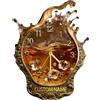 ASD Jewerly Orologio personalizzato a tema in vetro di whisky Regalo uomini, stampa piatta 2D Nome personalizzato Orologio da parete in vetro di whisky Decorazione della casa