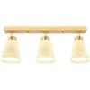 HOMCOM Lampadario Camera da Letto, Plafoniere Soffitto con 3 Punti Luce Regolabili a 90°, Lampada Sospesa da Soggiorno e Salotto con Attacchi E27 per Lampadine LED, Colore Legno