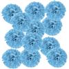 PATIKIL 24cm Pompon Carta Velina, 12Pz Fiori di Carta Pom Poms Decorativi Colorati per Matrimoni Addio Nubilato Compleanno Decorazioni Sfondo, Blu Lago