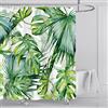 OCEUMACO Tenda Doccia Antimuffa Foglie di Monstera Palme Verde Tenda per Doccia in Tessuto Poliestere Stampa 3D Tropicali Angolare Impermeabile 120x180 cm Tende Vasca da Bagno Lavabile