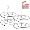 Generic 4 stendibiancheria a spirale, in acciaio inox, supporto per asciugatura a spirale, gancio per asciugare con gancio, multifunzione per interni ed esterni, asciuga facilmente le lenzuola