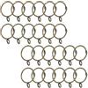 SENRISE 24 anelli per tende, anelli interni da 32 mm in ferro per aste per tende in ottone antiruggine, accessori per tende da appendere per aste per finestre (bronzo)