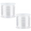 NBEADS 2 Rotoli 30M Trasparente Elastico Elasticizzato Leggero Elastico, 6/10mm Cinturino Elastico Trasparente per Progetti di Cucito di Vestiti con Reggiseno A Spalla Fai-da-Te
