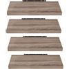 EUGAD Mensole da Muro, Set di 4 Mensole da Muro, Giallo Quercia, 50cm, in Legno MDF, Librerie Scaffale da Parete Portaoggetti, Stile rétro, Mensole Sospese Decorative per Salotto Cucina Corridoio