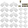Oupdate 20PCS Connettori LED 4 Pin 10mm per Strisce LED RGB SMD 5050, Angolari Striscia LED a 4 pin 10 mm a Forma di L 10 pezzi e Senza Saldatura Connettore 10 pezzi, Adattatori LED Strisce Angoli Estensioni