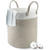 Tekenewbse Cesto Portabiancheria, 38L Cesto Biancheria Sporca, 35 × 40 cm Grande Cesta con Manico, Cesta Panni Sporchi in Cotone, Ceste Portaoggetti Bucato Cesti Porta Oggetti Portagiochi