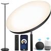OUTON Smart LED Lampada da terra, 30W / 3000LM Lampada Luminosa Dimmerabile Compatibile con Alexa Google Home, WiFi Remote, Lampada da Terra Regolabile in Altezza per Soggiorno Camera da letto Ufficio