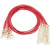 QUARKZMAN 20 Pezzi Filo Per Collana Incordato Alla Cera, 18 Pollici E 2 Mm Di Diametro Cordino Per Collana Con Chiusura Per Ciondoli, Bracciali, Collane, Forniture E Perline, Rosso