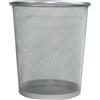RAM ONLINE Ram® - Pattumiera circolare a rete da 20 l, per ufficio, casa, bagno, cucina, ufficio, stanza, studente (argento)