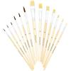 K3T Set di pennelli da 13 pezzi (pennelli per capelli dimensioni 1, 2, 3, 4, 6 e 10 - Pennello con setole misure 2, 4, 6, 8, 10, 12 e 14), fusto naturale, art. 49033