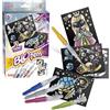 Lansay - BLOPENS Set Metallic - Kit Creativo Disegno per Bambini dai 5 Anni - 5 Pennarelli a Soffio Metallizzati con Stencil e Fogli - Effetto Aerografo Magico - Idea Regalo per Lavoretti e Pittura