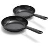GreenPan SmartShape Set di Padelle in Ceramica Sana Antiaderente da 20 cm e 28 cm con Protezione per Padella, Senza PFAS, Adatto all'Induzione, Sicuro al Forno, Lavabile in Lavastoviglie, Nero