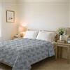 Italian Bed Linen Trapuntino Estivo Linea KARMA Made in Italy Copriletto Stampato in Morbida Microfibra - Trapunta Primavera Estate Mezza Stagione - Geo, Matrimoniale 250x240cm