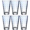 Leonardo Optic 025900 - Set di 6 bicchieri da long drink lavabili in lavastoviglie, bicchieri colorati in vetro, set di bevande, colore azzurro chiaro, 6 pezzi da 300 ml