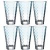 Leonardo Optic 025901 - Set di 6 bicchieri da long drink lavabili in lavastoviglie, bicchieri colorati in vetro, set di bevande, menta, 6 pezzi, 300 ml