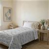 Italian Bed Linen Trapuntino Estivo Linea KARMA Made in Italy Copriletto Stampato in Morbida Microfibra - Trapunta Primavera Estate Mezza Stagione - Bouquet blu, Singolo 160x240 cm