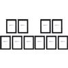 Amazon Basics Cornice per foto - 13 x 18 cm, Rettangolare, Nero, Confezione da 10
