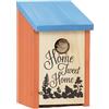 Relaxdays Nido Artificiale per Uccellini in Legno da Appendere, Decorativo, 22 x 12 x 15 cm, Rosso e Verde