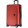 Hauptstadtkoffer - MITTE - Valigia rigida media, estensibile, bagaglio con volume di espansione di 8 cm, TSA, 4 ruote a doppia ruota, 68 cm, 88 litri, Rosso