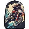 ChengzeTCo Motocross Zaino Per Bambini - Zaino Asilo Bambino Scuola Borsa Zainetto Bambina Idee Regalo Per Ragazza E Ragazzo Per Compleanno,Nuovo Semestre,Viaggi 40x28x16cm