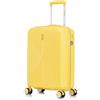 CELIMS - Valigia Cabina 55 cm in Polipropilene | Bagaglio a Mano Rigido | Trolley da Viaggio 55x40x20 cm | Lucchetto TSA Integrato | 8 Ruote Girevoli a 360° | Giallo